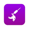 Coil tattoo machine icon digital purple