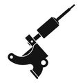 Coil tattoo machine icon simple