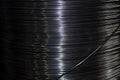 Coil of thick 6 8 10 mm industrial metal steel wire Royalty Free Stock Photo