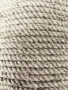 Coil of three strand manila fiber rope Royalty Free Stock Photo