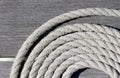 Coiled boat mooring rope Royalty Free Stock Photo