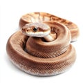 Coiled Brown Python Close-up, Macro Photography, Reptile, Snake, Scale Texture python, reptile photography Royalty Free Stock Photo
