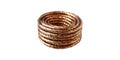 Coiled Copper Wire. Electrical Conductivity And Industrial Applications Isolated On Transparent Background Royalty Free Stock Photo