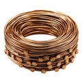 Coiled Copper Wire For Industrial And Electrical Applications. Essential Material For Conductivity And Manufacturing Royalty Free Stock Photo