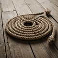 Creates subtle shadows emphasizing the texture of both the rope and the Royalty Free Stock Photo