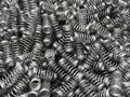 Coiled metal springs for background.Steel coil springs.