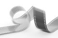Coiled 35mm film strip Royalty Free Stock Photo