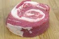 Coiled raw beef Royalty Free Stock Photo