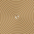 Coiled rope in circle Royalty Free Stock Photo