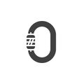 Coiled rope vector icon Royalty Free Stock Photo
