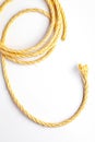 coiled rope on a white background close up Royalty Free Stock Photo