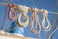 Coiled ship ropes Royalty Free Stock Photo