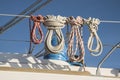 Coiled ship ropes Royalty Free Stock Photo
