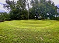 Coiled tail of Great Serpent Mound largest prehistoric effigy in the world Royalty Free Stock Photo