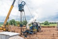 Coiled tubing unit doing well clean out Royalty Free Stock Photo