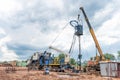 Coiled tubing unit doing well clean out Royalty Free Stock Photo