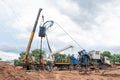 Coiled tubing unit doing well clean out Royalty Free Stock Photo