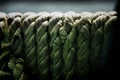 Coils of old weathered rope Royalty Free Stock Photo