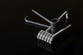 Coils for rda vaping with black background Royalty Free Stock Photo