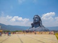 COIMBATORE , INDIA - March 20, 2021: Adiyogi Shiva Statue - People Are Visiting And Praying Lord Shiva Statue in Isha Yoga.