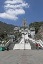 COIMBATORE , INDIA - 5 March 2022 beautiful marudhamalai lord god murugan temple gopuram tower view. Royalty Free Stock Photo