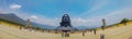 COIMBATORE , INDIA - March 20, 2021: Panorama of Adiyogi Shiva Statue - People Are Visiting And Praying Lord Shiva Statue in Isha Royalty Free Stock Photo