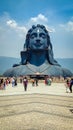 COIMBATORE , INDIA - March 20th 2021: Adiyogi Shiva Statue - People Are Visiting And Praying Lord Shiva Statue in Isha Yoga. Royalty Free Stock Photo