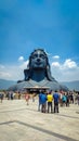 COIMBATORE , INDIA - March 20th 2021: Adiyogi Shiva Statue - People Are Visiting And Praying Lord Shiva Statue in Isha Yoga. Royalty Free Stock Photo