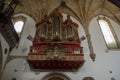 Baroque pipe organ of the 18th century inside the Monastery of S