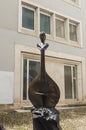 Coimbra, Portugal - June 11, 2018: Monument of a woman resembli