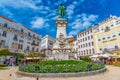 COIMBRA, PORTUGAL, MAY 20, 2019: Monument to Joaquim AntÃÂ³nio de Aguiar at Portagem square at Coimbra, Portugal