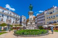 COIMBRA, PORTUGAL, MAY 21, 2019: Monument to Joaquim AntÃÂ³nio de Aguiar at Portagem square at Coimbra, Portugal