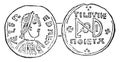 Coin of Alfred, vintage illustration