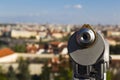 Coin binoculars Royalty Free Stock Photo