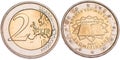 A coin collection of 2 euro commemorative coins