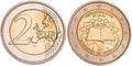 A coin collection of 2 euro commemorative coins