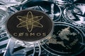 Coin cryptocurrency atom against the main alitcoins. cosmos