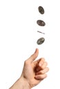 Coin flip Royalty Free Stock Photo