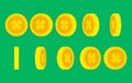 Coin with Four-leaf Clover animation sprite sheet