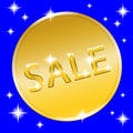 Coin gold button Royalty Free Stock Photo