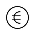 Coin vector thin line  icon Royalty Free Stock Photo