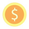 Coin icon design template. vector Illustration Royalty Free Stock Photo