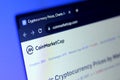 Coin MarketCap app website Royalty Free Stock Photo