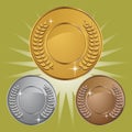 Coin Medals with Background Royalty Free Stock Photo