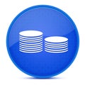 Coin Money aesthetic glossy blue round button abstract Royalty Free Stock Photo