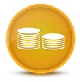 Coin Money luxurious glossy yellow round button abstract Royalty Free Stock Photo