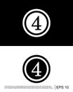 coin number, button number icon template