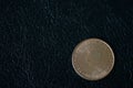 Coin in one euro cent on a dark background Royalty Free Stock Photo