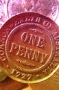 Coin - One penny Royalty Free Stock Photo