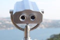 Coin operated binocular with Istanbul Royalty Free Stock Photo